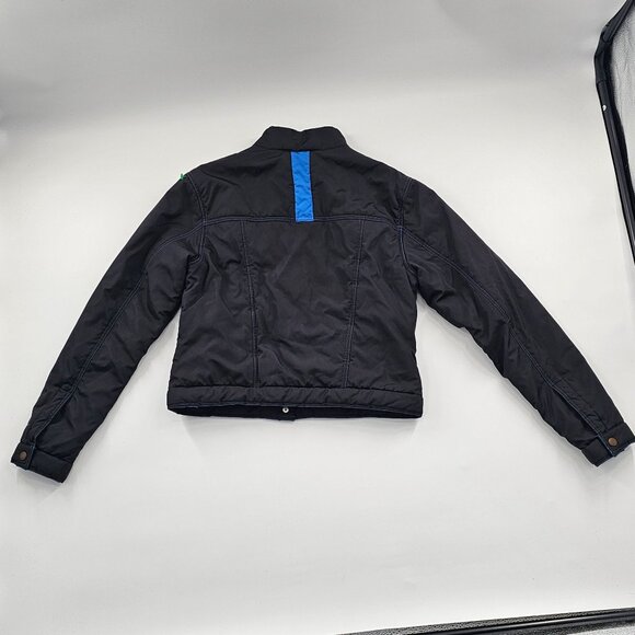 Vintage Nike Cropped Button Trucker Puffer Jacket gray tag Girls Size 8-10 - Picture 4 of 4